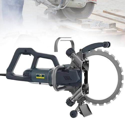 DDZJTPP Machine De Découpe Murale à Scie Circulaire électrique, Scie Circulaire à Béton, Profondeur De Coupe 27Cm, Machine De Découpe De Rainures Murales pour Granit, Porcelaine, Bois