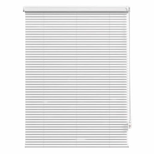 Aluminium Jalousien Für Fenster Und Türen, 50x180cm 80x110cm 150x130cm, 25mm Horizontal Lamellen Sichtschutz Vorhänge, Metall Jalousien, Innen Verdunkelung Jalousien, Weiß,W×H-105x130cm/41x51in