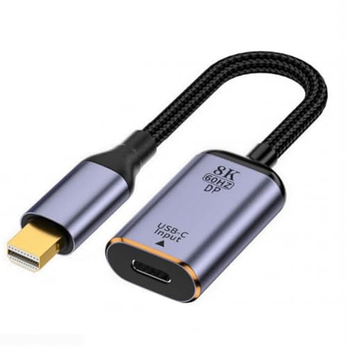 Malloy Adaptateur Convertisseur USB-C vers Mini Displayport USB-C Type C Source vers Mini Displayport 1.4 8K 60 Hz pour Tablette Téléphone