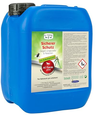 AL FARAS Insektenschutz Umgebung & Oberflächen 5 L neue Rezeptur | Anwendungsfertige neue Rezeptur für Umgebung und Oberflächen gegen kriechende und fliegende Insekten
