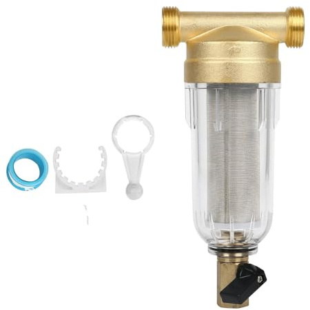 100 Mikron Rückspülfilter Wasserfilter Filter, Wiederverwendbarer Spin-Down-Sedimentwasserfilter, Vorfilter für Brunnenwasserschlauch Sedimentfilter (G 3/4)