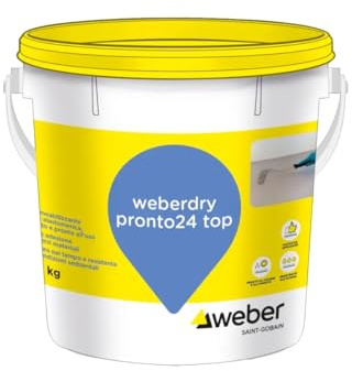 Guaina liquida impermeabilizzante Weber dry pronto24 top bianco 1kg
