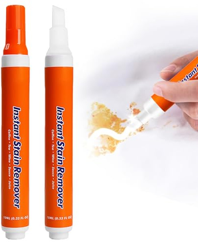 Stain Remover Pen Instant Stain Remover Pens 2PCS Clothes Multipurpose Wash Free Stick Instant Remove Household Stains Works on Food Drink Travel Pocket Size Quick Effect And Drying