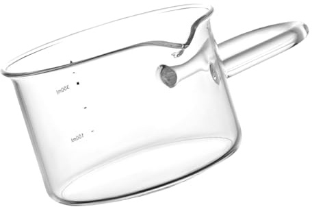 Bicchiere graduato trasparente per caffè espresso e liquore resistente al calore con bicchiere ergonomico per espresso espresso