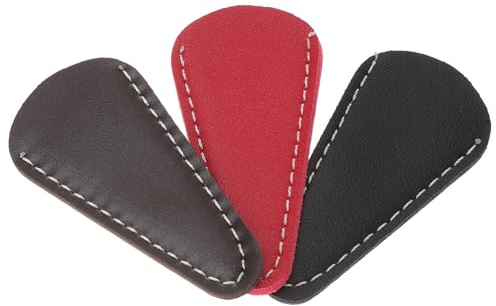 Hohopeti Copriforbici in Pelle Pu per Parrucchiere 3 Pezzi Custodia Protettiva Sicurezza per Forbici da Cucito e Sopracciglia, Supporto Portatile per Strumenti di Bellezza Quotidiani