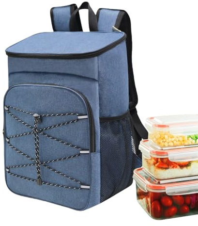 Sac Isotherme pour Déjeuner – Glacière Isotherme Étanche De 30 L avec Poches Latérales, Récipient Alimentaire À Plusieurs Compartiments, Étui De Rangement Portable | Grand Sac De Voyage pour Camping,