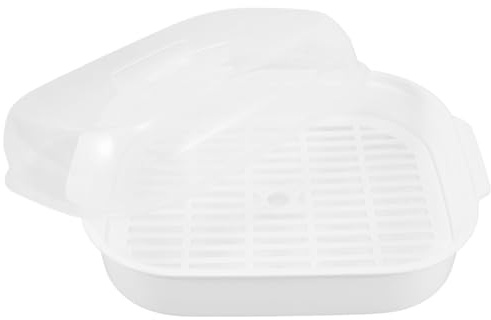 Generico Vaporiera Cottura per Microonde con Grande Capacità in Plastica Facile da Pulire, con Coperchio e Vassoio di e Pesce