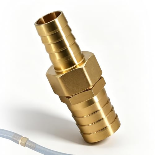 Raccordo riduttore in ottone per tubo da 1-3/4, raccordo scanalato durevole da 25-19 mm, adattatore per sistemi di irrigazione, giardino, pompe, tubi dell'acqua e applicazioni di officina e