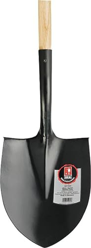 IDEAL-Spatenschaufel klein | zum Graben in festen und steinigen Böden & Materialtransport | Schaufelblatt aus Federstahl mit Schwanenhalsdülle, Größe 1, mit Tritt, Eschen-Langstiel 120 cm