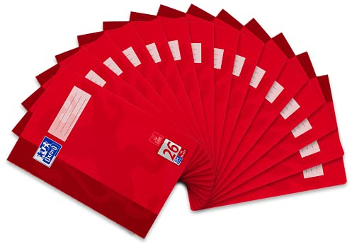 Oxford Schulheft A4, 16 Blatt, Lineatur 26, kariert mit Rand, 15 Stück