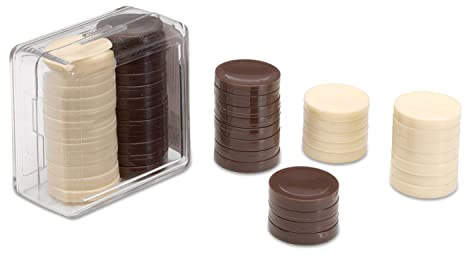 Cayro – Dame für Dame – ab 7 Jahren – Kunststoffbox – Lernbrettspiele – für Kinder und Erwachsene – 24 Teile in 2 Farben – für 2 Spieler