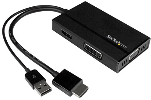 Startech.com Adatattore da Viaggio A/V, Convertitore 3 in 1 HDMI a Displayport, VGA O Dvi, 1920 X 1200