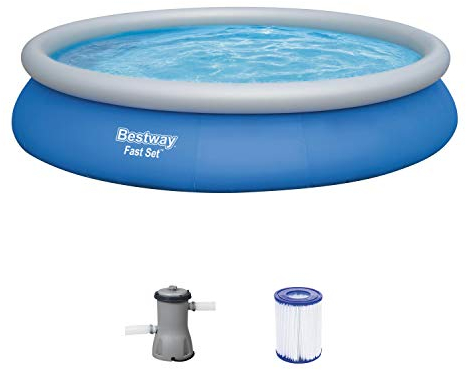 Bestway Fast Set™ Pool, 457 x 84 cm, Set mit Filterpumpe, rund, blau