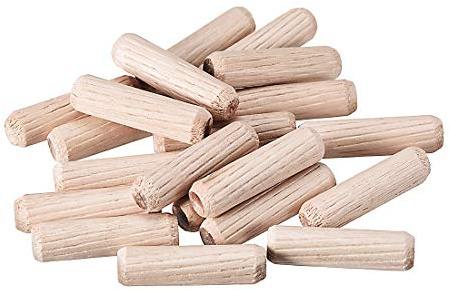 uxcell 0.31x1.18(8x30mm) Wooden Dowel Pin Wood Kiln Dried Fluted Beveled Hardwood 20pcs