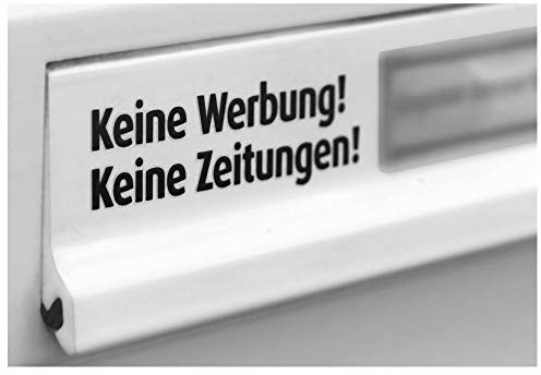 immi Keine Werbung, Keine Zeitungen Briefkasten-Tattoo, freist.Buchst. (Schwarz)