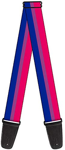 Buckle-Down Gitarrengurt | Flagge Bisexuell Pink Lila Blau Akustischer E-Bass