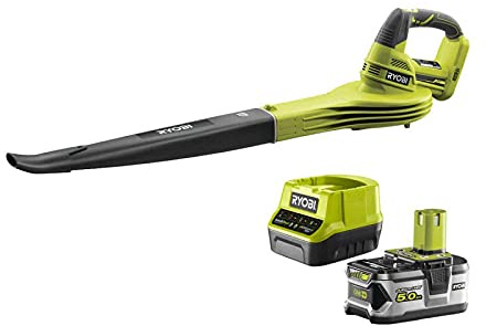 Pack RYOBI souffleur 18V One+ OBL1820S - 1 Batterie 5.0Ah LithiumPlus - 1 Chargeur Rapide 2.0Ah RC18120-150