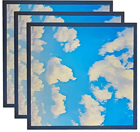 48W Sky Cloud Pattern LED Flat Slim Ceiling Recessed Panel Light 600 x 600mm Office Lighting (6X)