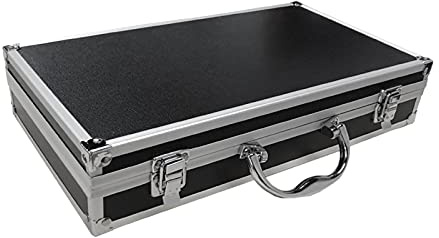 chiwanji Valise aux Microphones, Boîte à Outils de Rangement pour Micro Mallette Fait en Aluminium pour Présentateur Valise Compartiment résistant aux Chocs 37x20x7.5cm