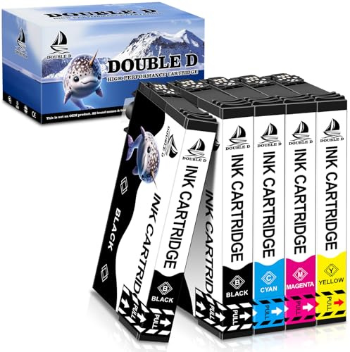 DOUBLE D 405XL kompatibel für Epson 405 XL Multipack für Epson Workforce Pro 3825DWF WF-7830DTWF WF-3820DWF WF-4830DTWF WF-4820DWF WF-4825DWF WF-7835DTWF WF-7840DTWF (5 Pack)