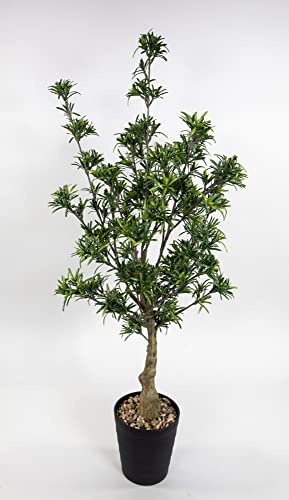 Seidenblumen Roß Bonsai Steineibe 90x45cm GA künstlicher Baum Kunstbaum Dekobaum Kunstpflanzen Podocarpus