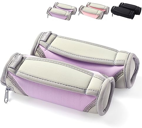 AceSpear Hand Weights for Women Men 1lb 2lbs 3lbs 4lbs Soft Dumbbells of 2, Detachable Walking Weight for Aerobics, Jogging, Running (1 lb x 2, Purple)