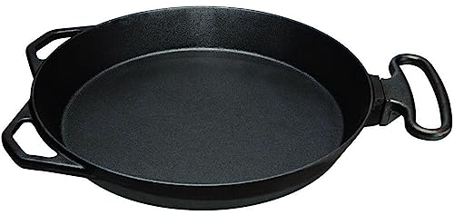SKK große XL Pfanne Ø 55 cm - Outdoor Riesenpfanne Eisenguss - gusseiserne Bratpfanne mit 3 Griffen - ideal für Grillpartys - Made in Germany