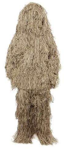 Duqulle Traje de Hoja de Hierba Seca - Disfraces de Prendas de Caza Sueltas de Color Natural,Traje de recreación al Aire Libre para montañismo, Caza, exploración, Juegos de rol, Puesta en Escena