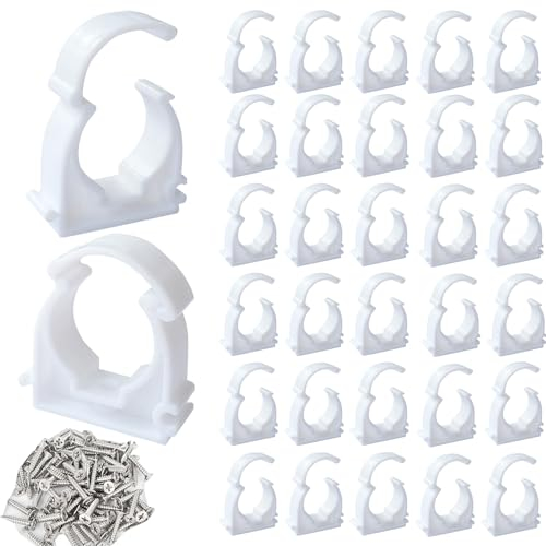 Morsetto per Tubi M16 Morsetto Tubo 50Pcs Tubazioni Fissaggio Clip Fissa Tubo PVC Fibbia del Tubo Dell'acqua Riparata Adatto per Tubi Dell'acqua per Riparare Tubi Domestici (M16)