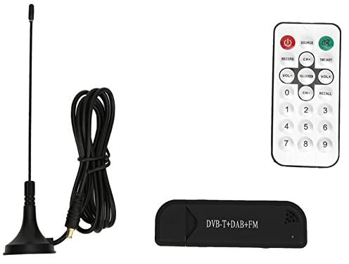 Ricevitore USB DVB-T FM SDR, Dongle TV Digitale con Registrazione in Tempo Reale e Funzione Picture in Picture, Supporto Larghezza di Banda Completa DVB-T per PC