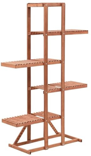 Rantry Pedestal para plantas de madera de cedro 86 x 36 x 139 cm, estantería para plantas de exterior, soporte para flores de balcón, estantería para plantas de interior, porta plantas, muebles