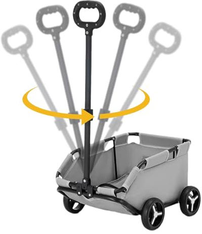 Kinderwagen für Hunde – Kinderwagen für kleine Haustiere | Transportwagen für Katzen mit 4 Rädern, Kinderwagen für Hundekäfig, faltbar, leicht, Hundewagen mit 4 Rädern für Chio
