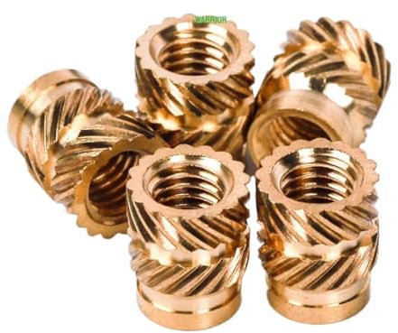Einpressmuttern Messing-Hotmelt-Muttereinsätze, Muttern M1/M1,2/M1,4/M2/M2,5/M3/M4/M5/M6/M8, Hotmelt-Kupfer-Einbettungs-Einbettungsteile, Einsatzmuttern(Length 3.5mm,M1.2(OD 2mm)100p)