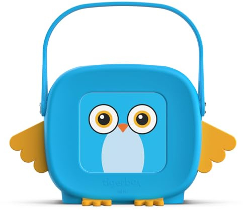 tigermedia Tigerbox Mini Kalli Kauz | Incluye 2 semanas de Acceso tigertones | Caja de Audio para niños pequeños | con Modo Offline, limitación de Volumen, Conector para Auriculares, Compatible con