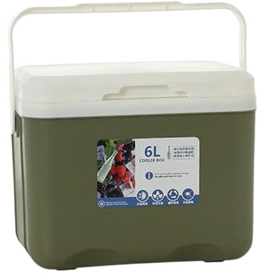 Perfeclan Kühlbox, Isolierbox, 6 l, persönlich zum Einfrieren/Warmhalten von Speisen, klein, hart, für Angeln, Boot, Camping, Outdoor, Grün