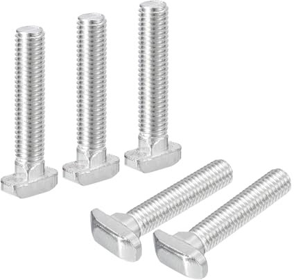 QUARKZMAN 30Pcs Boulons en T-Slot, M8 x 45mm Boulon à Tête de Marteau T Vis Goujon pour Profilé en Aluminium en T de la Série 4040, en Acier Inoxydable 304, Argent