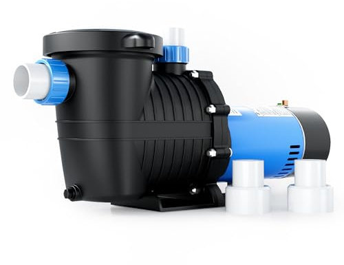 FOTING In/Above Ground Pool Pump, Self Primming (Dual Voltage, 2HP, 6800GPH, 115V/230V) 1.5 & 2 NPT Inlet Connectors