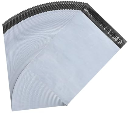 Chiluxendo 120pezzi buste per spedizioni, sacchetti spedizione vinted, Autoadesive pacchi, busta postali Plastica, mailing bags, Non Trasparenti, per indumenti, libro, scarpe, M, (9x12inch/23×30.5cm)