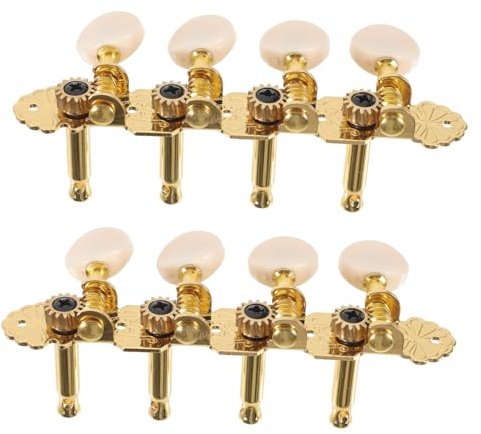 Vaguelly Cheville D'accordage En Métal Doré Pour Mandoline 8 Cordes, Jeu De 4 Chevilles, Outil D'accordeur Pour Guitare Acoustique, Accessoires De Guitare Pour Réglage Précis Et Usage Débutant