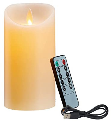 Joskeijky Candele a LED, Candele Scintillanti , Candela Ricaricabile, Candele in con , 12,5 Cm A