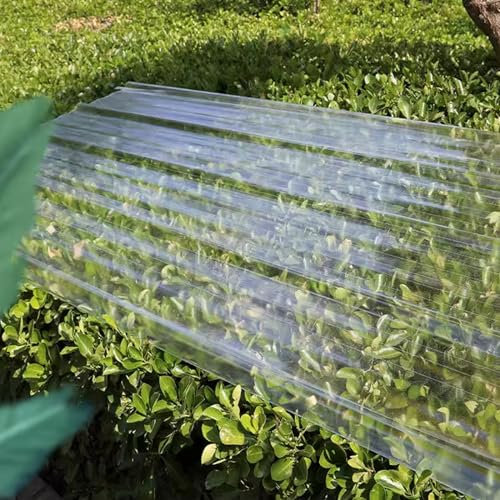 Feuilles de toiture ondulées transparentes et imperméables - Protection UV et isolation thermique - Panneaux en fibre de verre pour revêtement mural et toiture - Feuilles solides de 1,2 mm avec