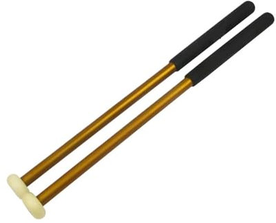 MOHUIED Baguette Batterie 1 Paire de Baguettes en métal, maillets de timbales, Manche en métal, tête en Nylon, Accessoires de Batterie