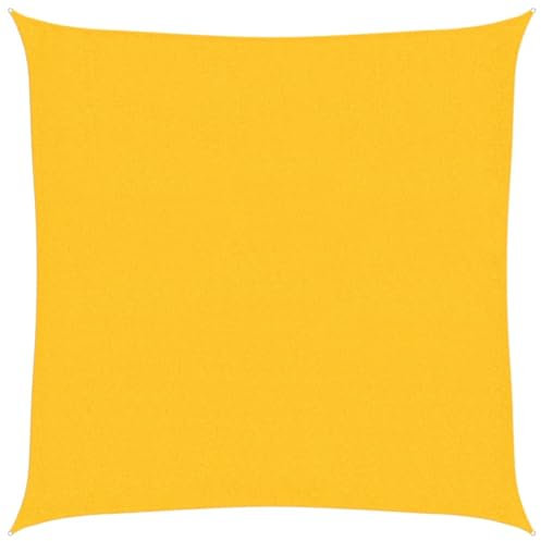 JHQHSM Vela Parasole, Vele ombreggianti Tenda frangisole Tenda parasole esterno Tenda vela ombreggiante Adatto per Giardino Patio Balconi Terrazza 160 g/m² Quadrata Giallo 5x5 m in HDPE