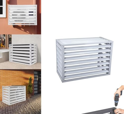 100*70*50cm cache climatiseur exterieur réduit le bruit et embellit la façade Confidentialité accrue Fleurs Cache De Protection Pour Climatisation Étanche De Clôture Persienne Climatisation Porte