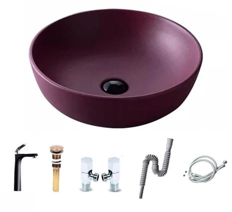 Lavandino Da Bagno Lavabo creativo semplice for la casa Lavabo da appoggio for bagno Lavabo in ceramica di piccole dimensioni Lavabi Da Appoggio(B)