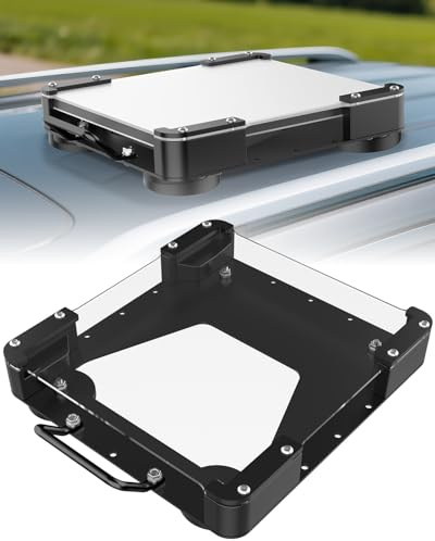 Starlink Mini Magnetic Roof Car Mount, Aluminum Frame with 3.5mm Acrylic Shield, Strong Magnetic Hold, Quick Install, Weatherproof, Hail & UV Resistant, Protective for RV,Camper Van, SUV, Boat – Black