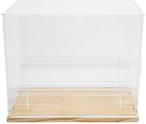Parliky Kreative Vitrine aus Holz für Puppen Stufige Transparente Aufbewahrungsbox für Figuren Stilvolles und Design für Sammler und Spielzimmer