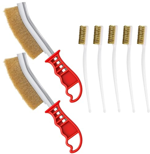 7 Messingbürsten Set, 2 Messingdrahtbürsten Und 5 Dreibahnbürsten, Messingbürste Grill Für Effektive Reinigung, Kupferbürste Für Vielseitige Anwendungen