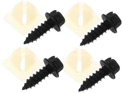 Clip di Fissaggio Targa Auto in Nailon e Acciaio, Set 8 Pezzi | Accessori per Targa, Resistente alla Ruggine e Alta Durezza, senza Sbavature, per Montaggio su Targa Auto