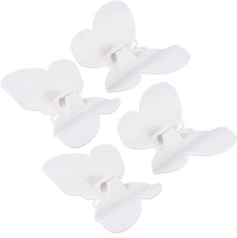 Tofficu 4 pezzi Organizer Cucina Autoadesivo Farfalla Avvolgicavo per Elettrodomestici Gestione Ordinata dei Fili senza Design Compatto Bianco